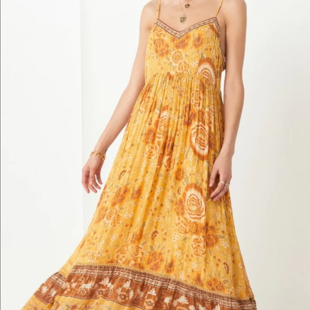 Gorgeous yellow/orange Spell Mystic Strappy Dress in S- spring/summer perfection